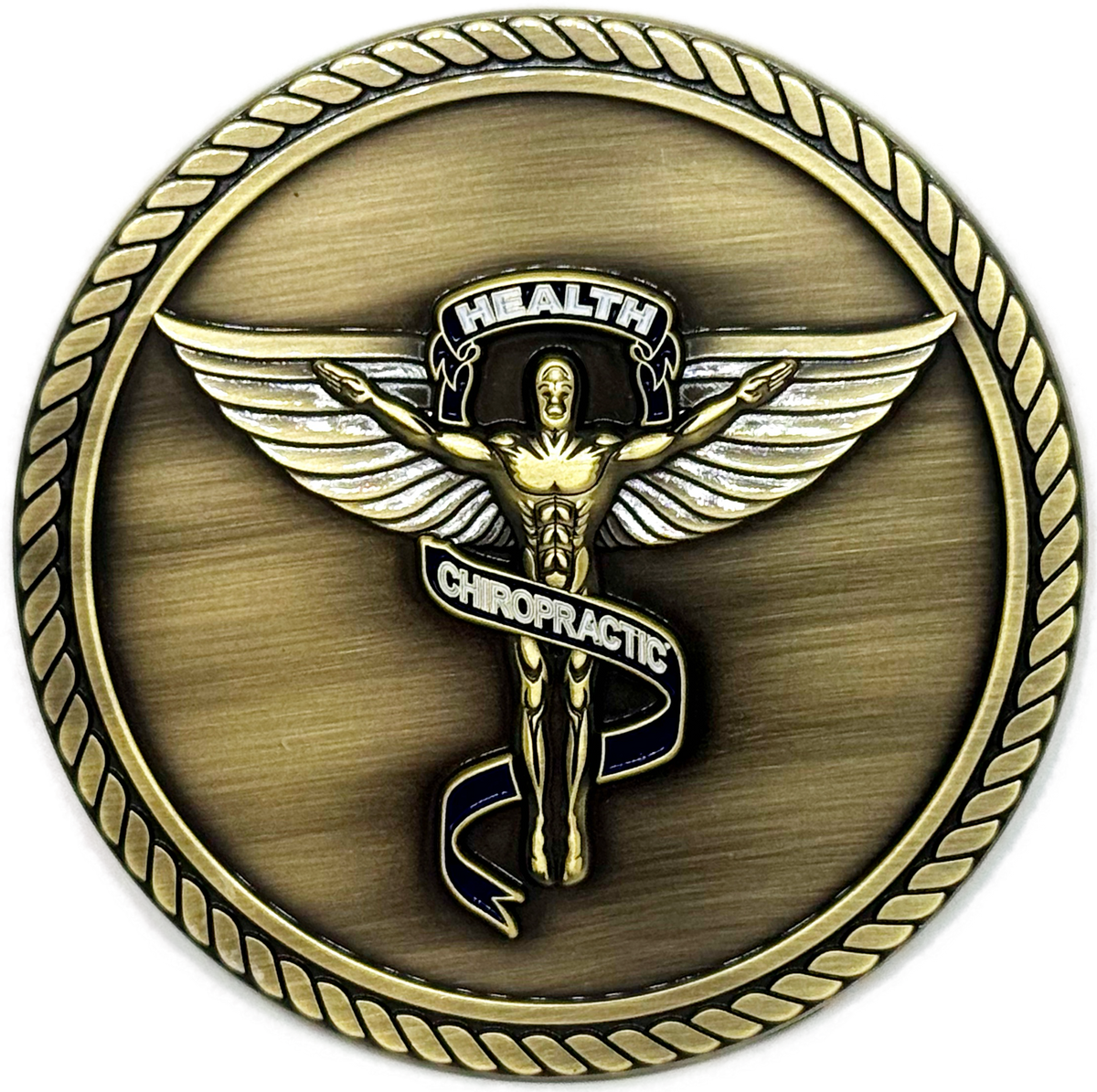 Chiropractic Health - 3D Heavy Bronze Medallion