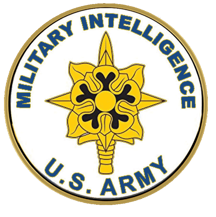 U.S. Army Military Intelligence emblem.