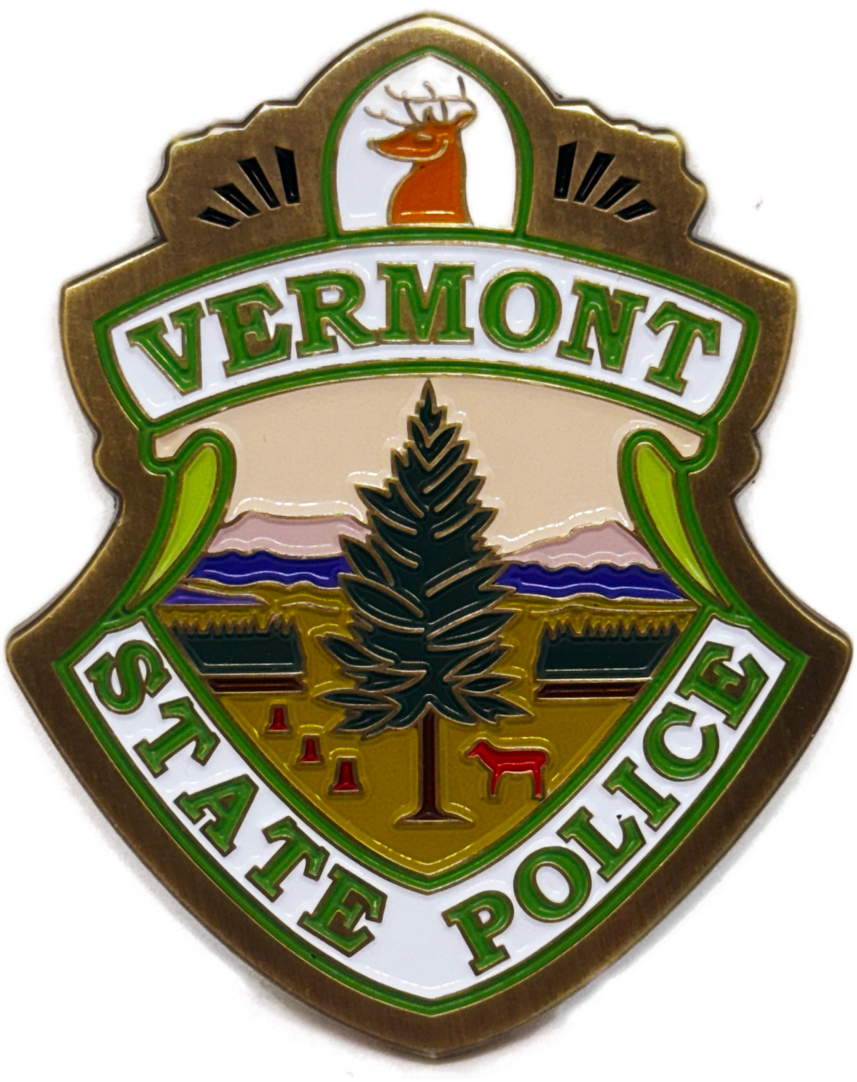 Vermont State Police - 3D Heavy Bronze Medallion
