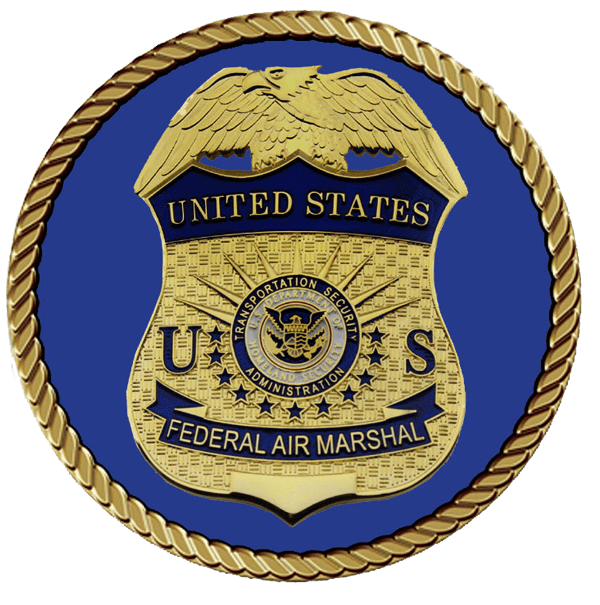 A picture of the united states federal air marshal badge.
