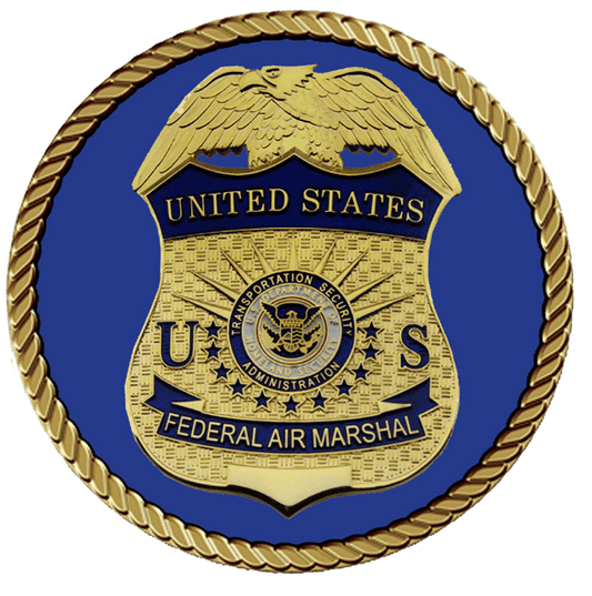 A picture of the united states federal air marshal badge.