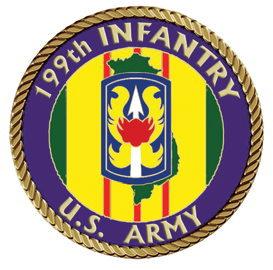 A picture of the 1 9 9 th infantry u. S. Army insignia.