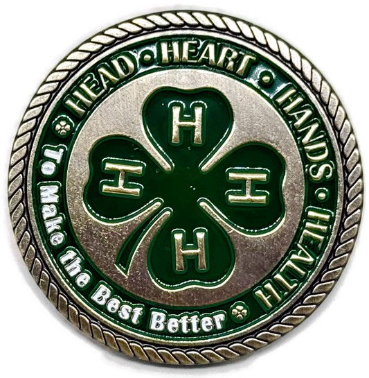4H - 3D Heavy Bronze Medallion