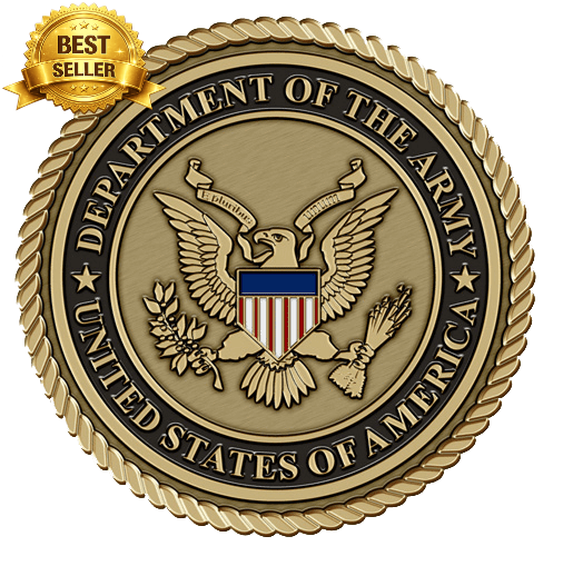 Army Crest TRADITIONAL - 3D Bronze Medallion Popular Version