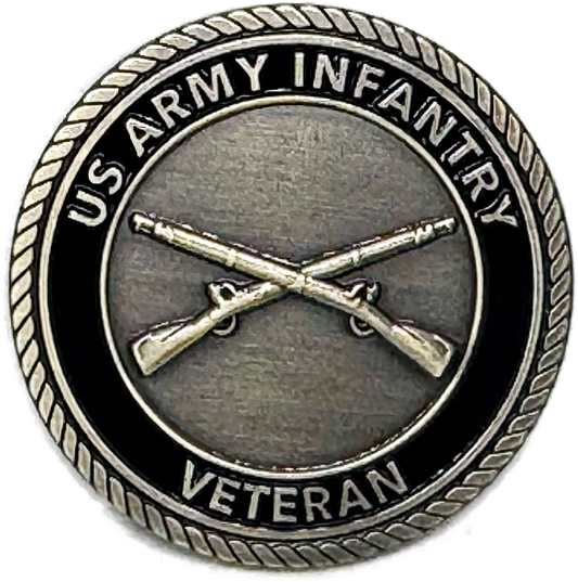 Army Infantry Veteran - 3D Bronze Medallion
