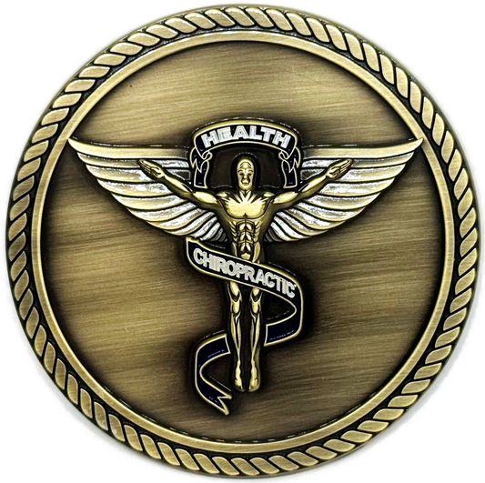 Chiropractic Health - 3D Heavy Bronze Medallion