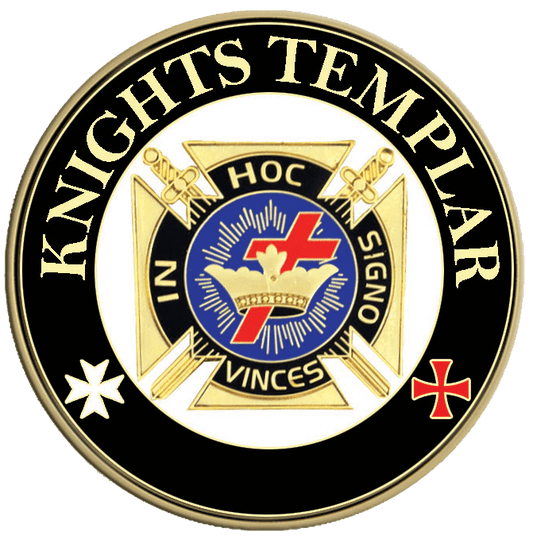 Knights Templar emblem with decorative elements.