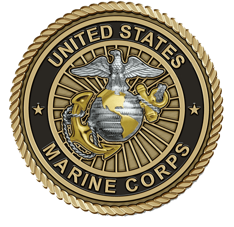 A picture of the united states marine corps seal.