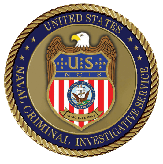 U.S. Naval Criminal Investigative Service emblem.