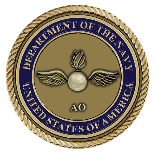 U.S. Navy Department emblem with wings.