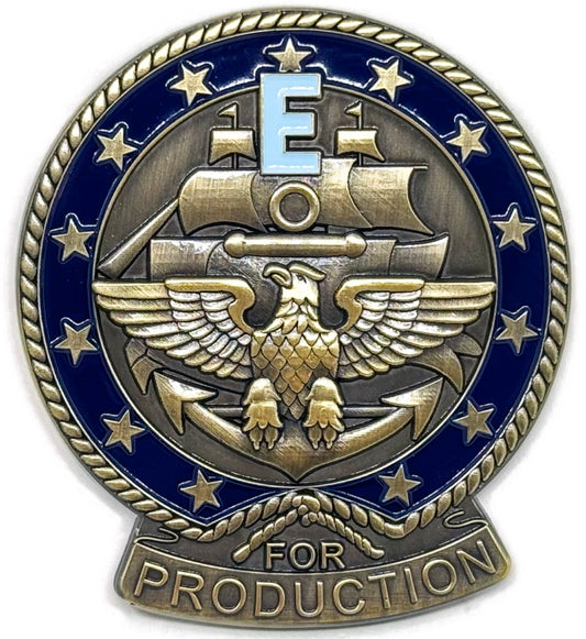 Naval "E" Award for Production - 3D Heavy Bronze Medallion