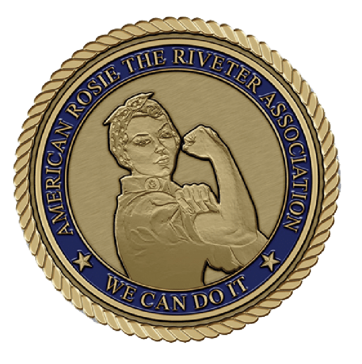 Rosie the Riveter Association emblem medal.